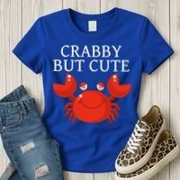 Crabby But Cute Crab Clothing Gift Decor Gift Women's T-Shirt thumb 3