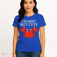 Crabby But Cute Crab Clothing Gift Decor Gift Women's T-Shirt thumb 4