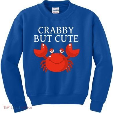 Crabby But Cute Crab Clothing Gift Decor Gift Kids Sweatshirt