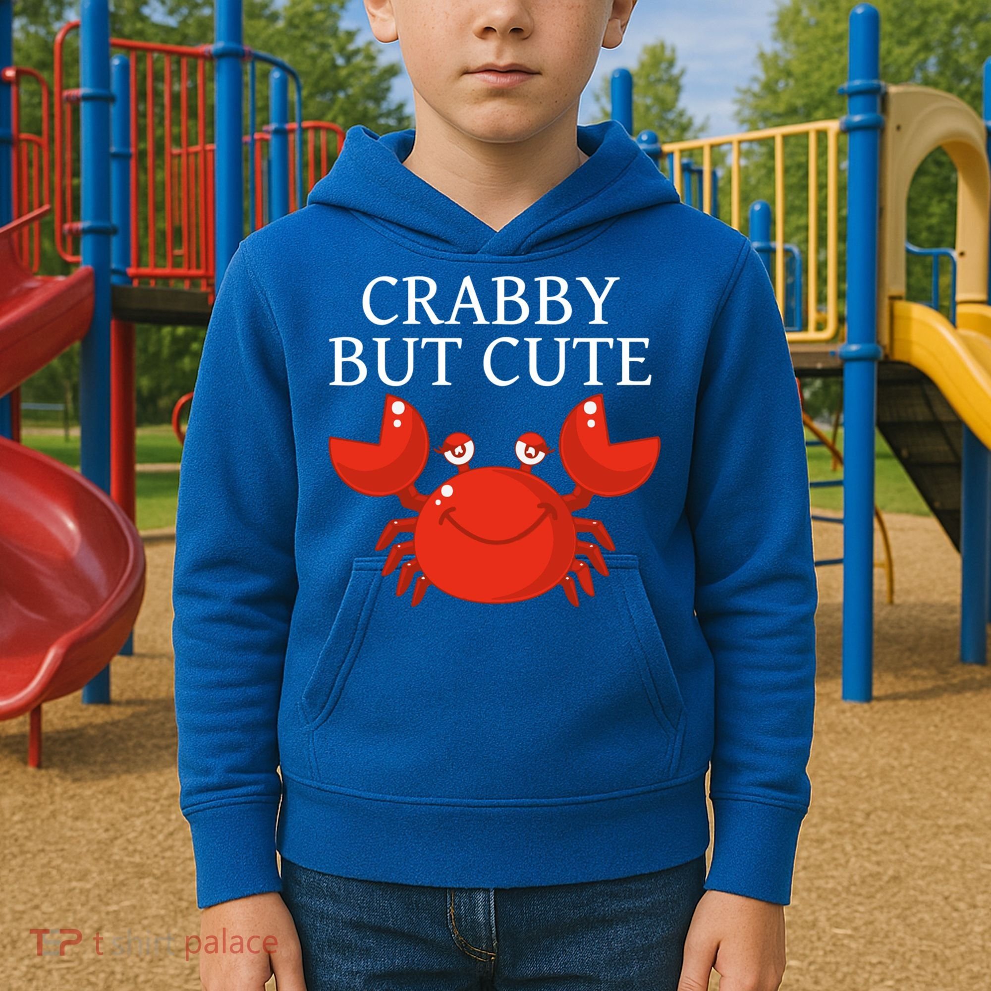 Crabby But Cute Crab Clothing Gift Decor Gift Kids Hoodie