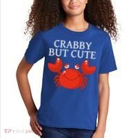 Crabby But Cute Crab Clothing Gift Decor Gift Kids T-Shirt thumb 2