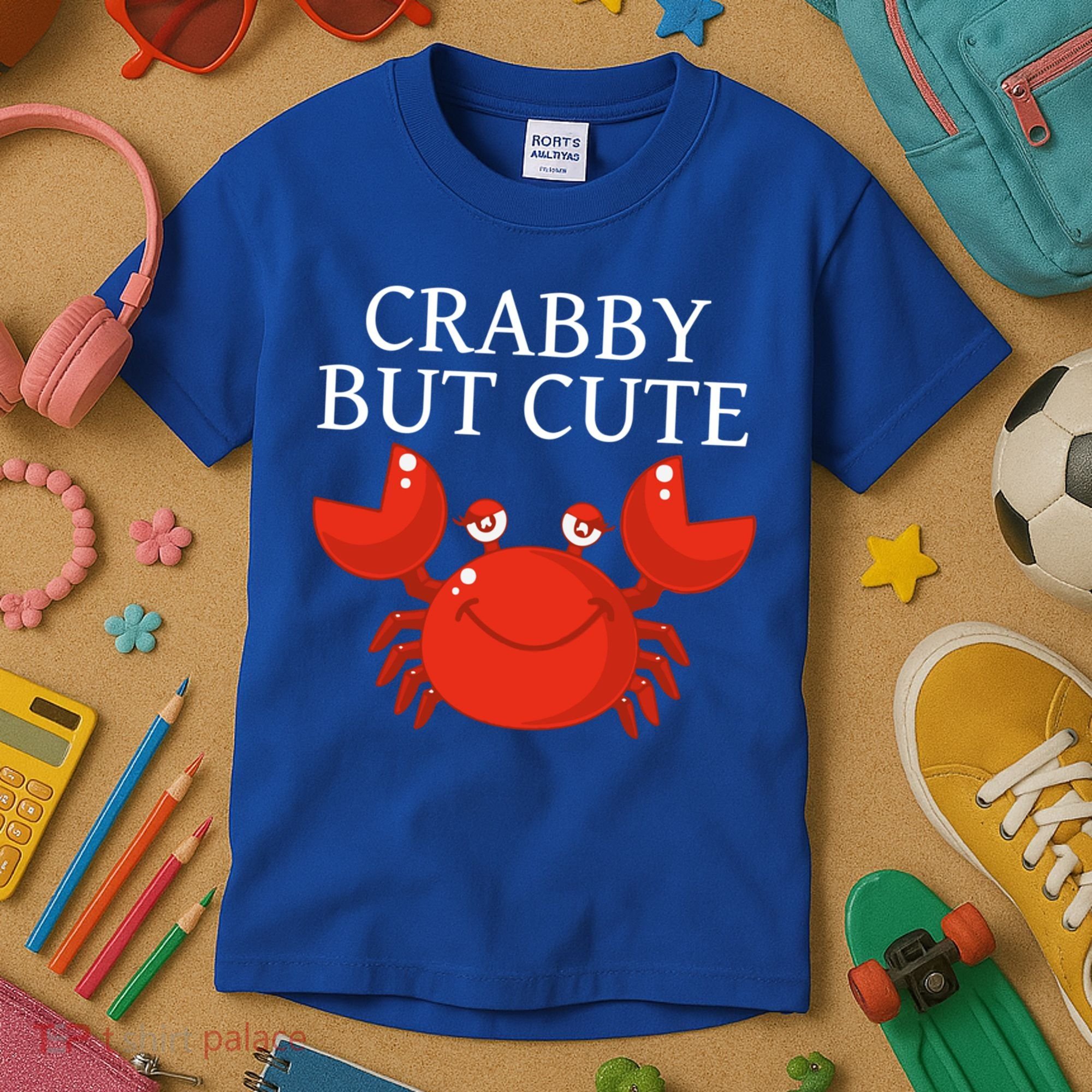 Crabby But Cute Crab Clothing Gift Decor Gift Kids T-Shirt
