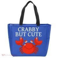Crabby But Cute Crab Clothing Gift Decor Gift Tote Bag thumb 0