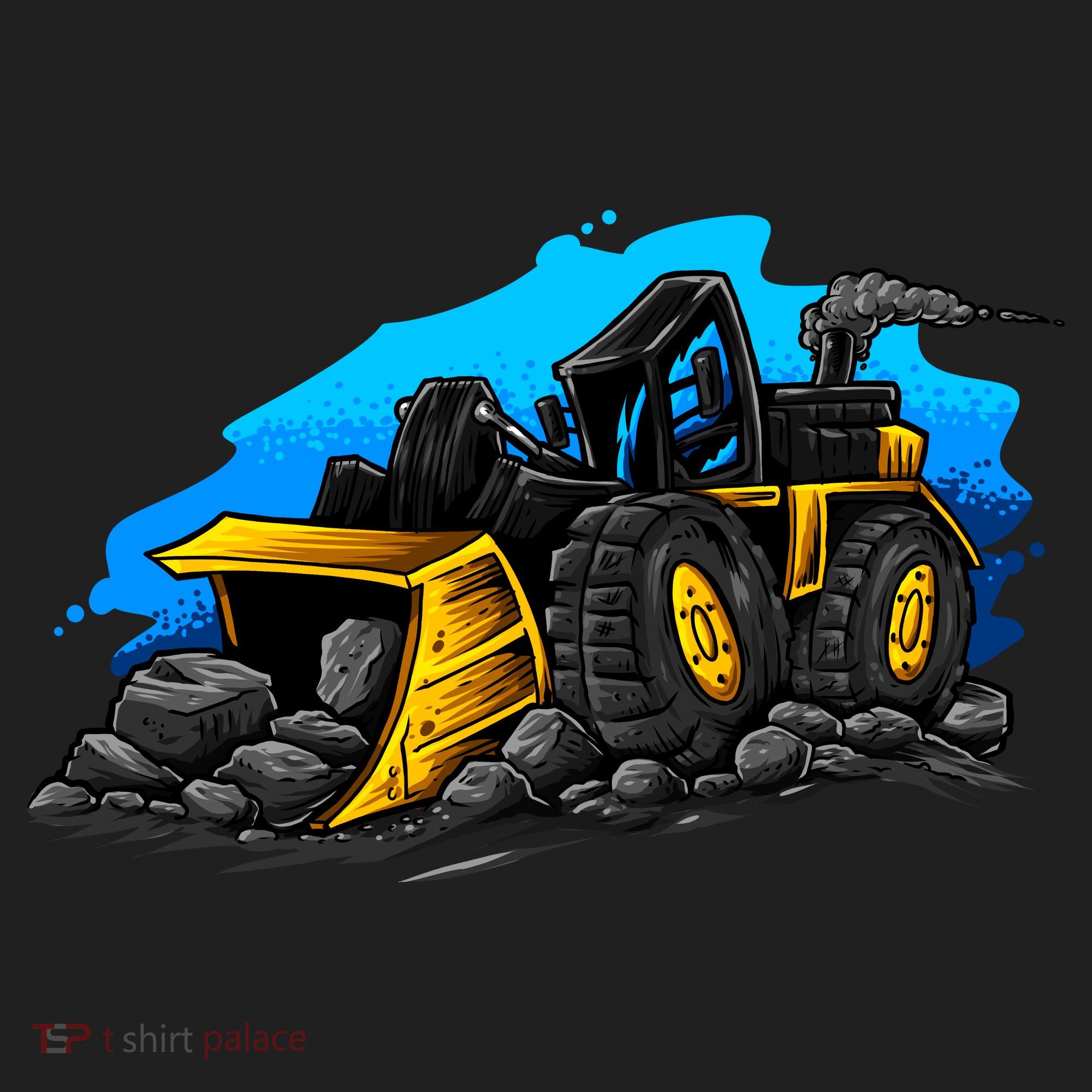 Cartoon Bulldozer Women's Sweatshirt