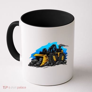 Cartoon Bulldozer Coffee Mug