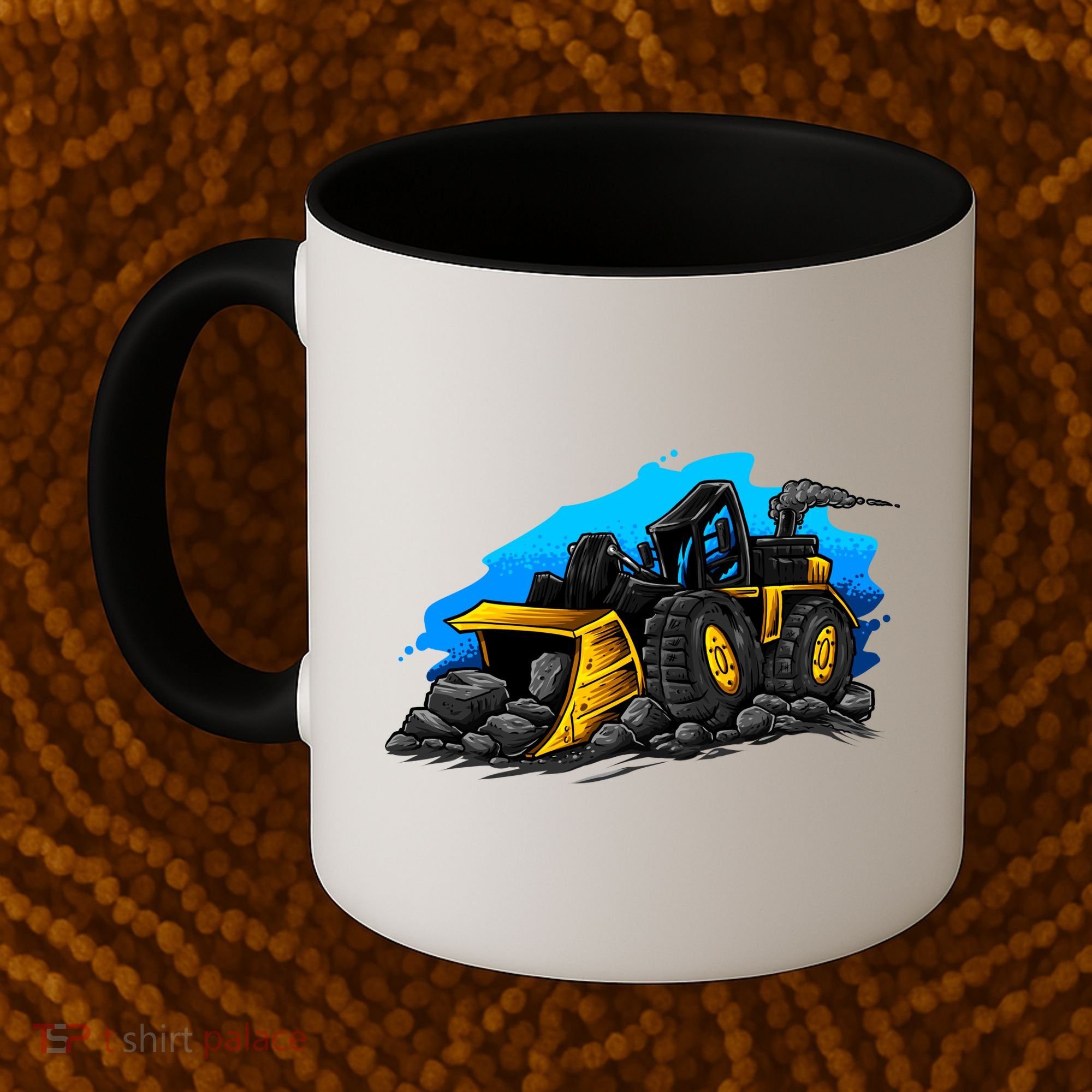 Cartoon Bulldozer Coffee Mug