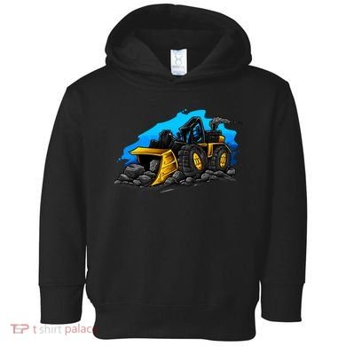Cartoon Bulldozer Toddler Hoodie