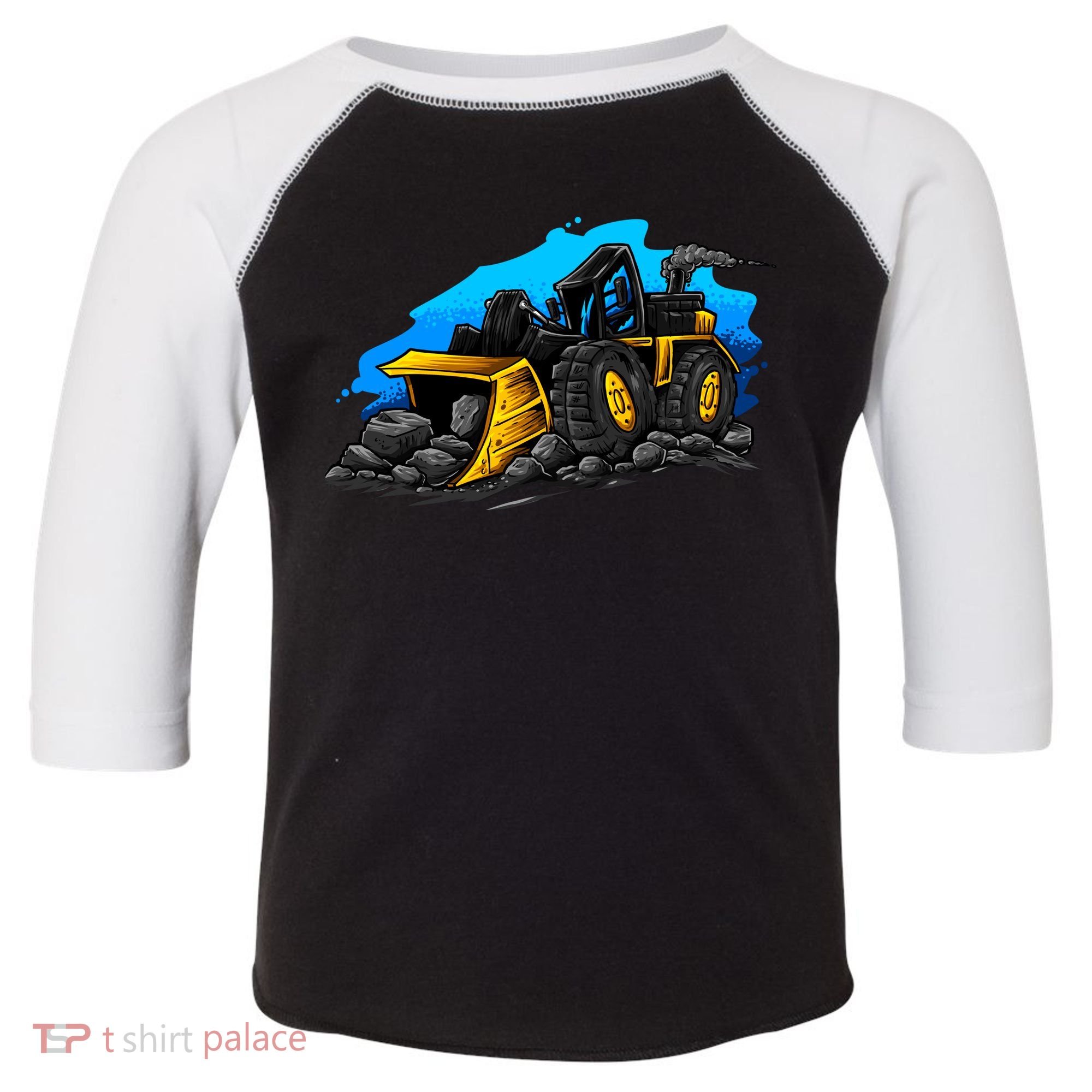 Cartoon Bulldozer Toddler Fine Jersey T-Shirt