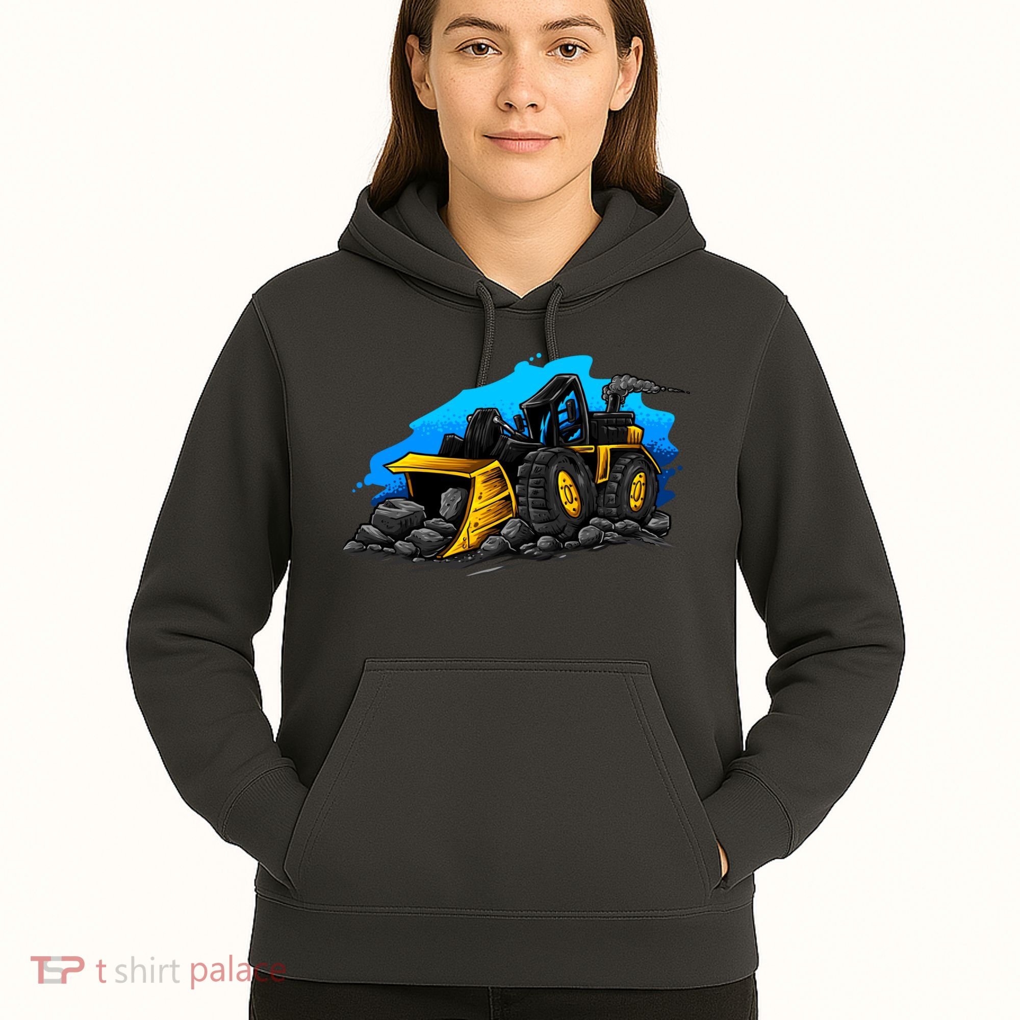 Cartoon Bulldozer Hoodie