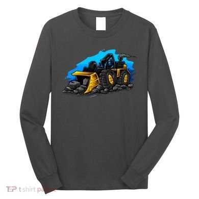 Cartoon Bulldozer Long Sleeve Shirt
