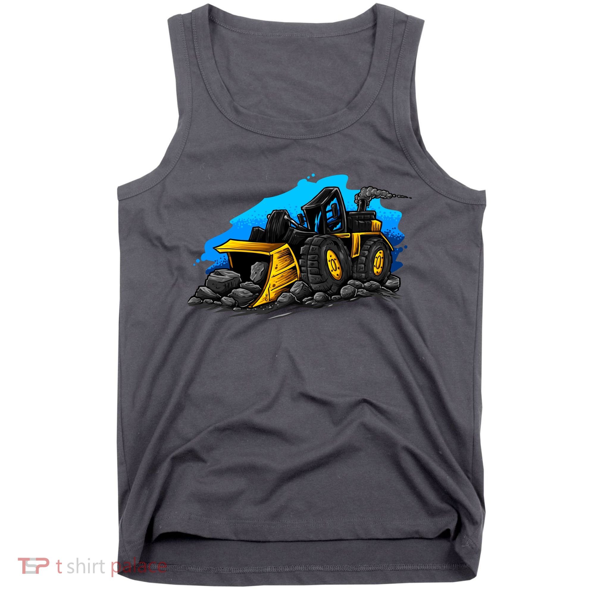 Cartoon Bulldozer Tank Top