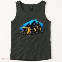 Cartoon Bulldozer Tank Top thumb 2
