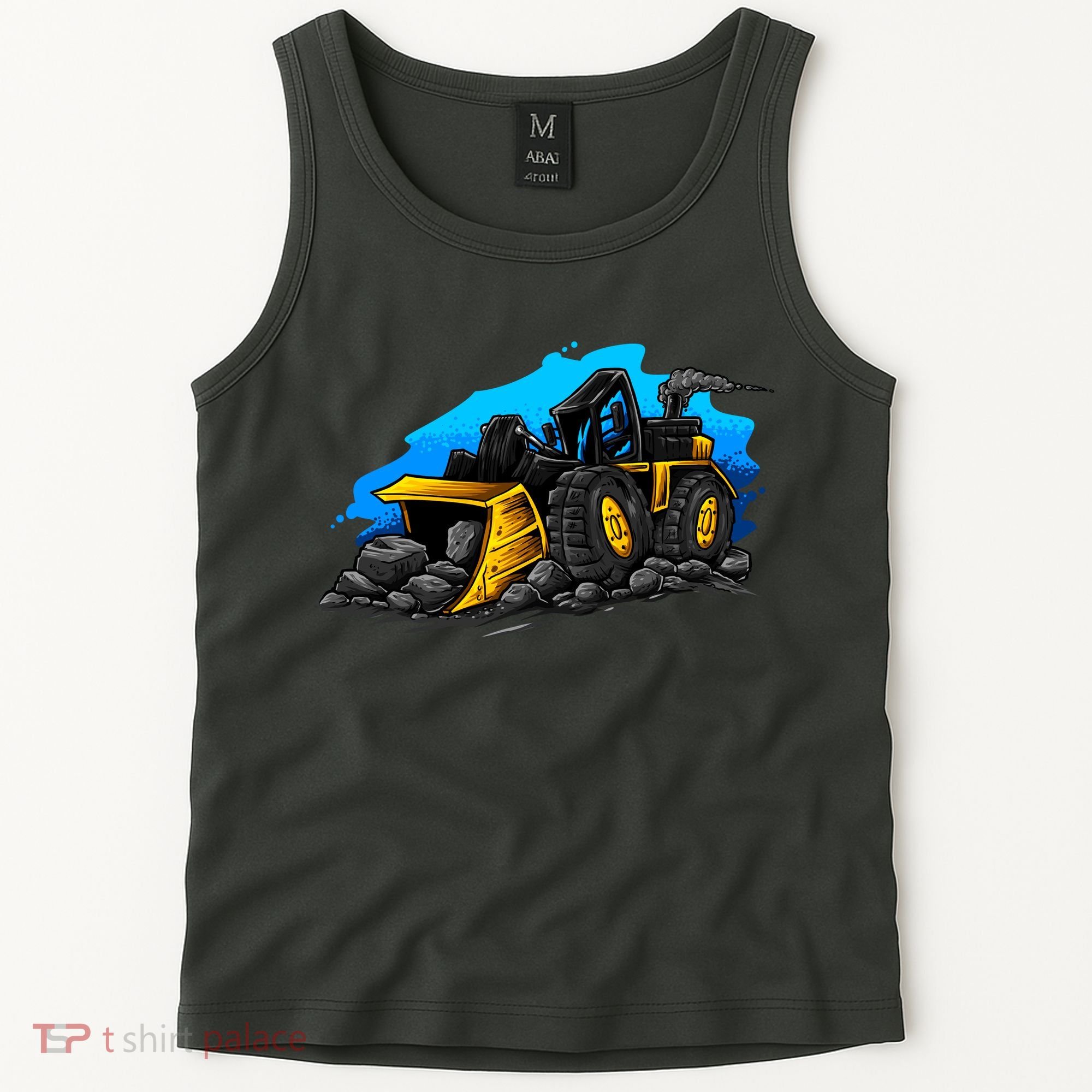 Cartoon Bulldozer Tank Top