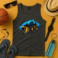 Cartoon Bulldozer Tank Top thumb 4