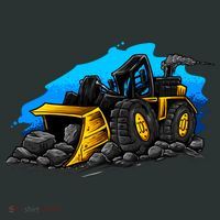 Cartoon Bulldozer Women's Long Sleeve Shirt thumb 2