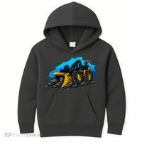 Cartoon Bulldozer Kids Hoodie thumb 0