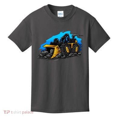 Cartoon Bulldozer Kids T-Shirt