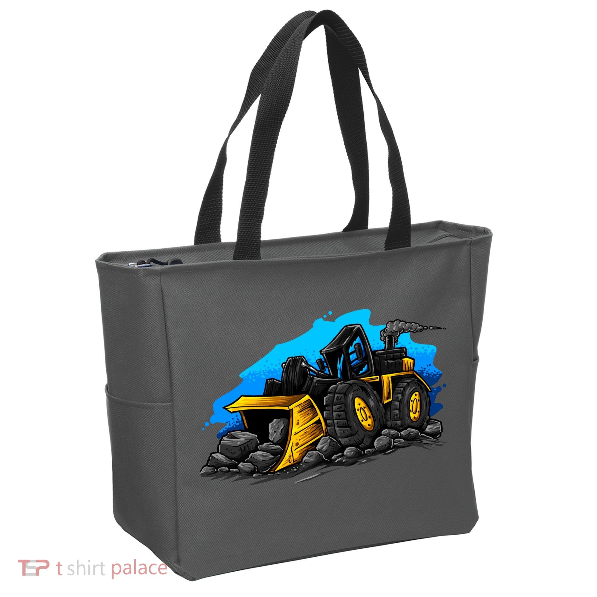 Cartoon Bulldozer Tote Bag