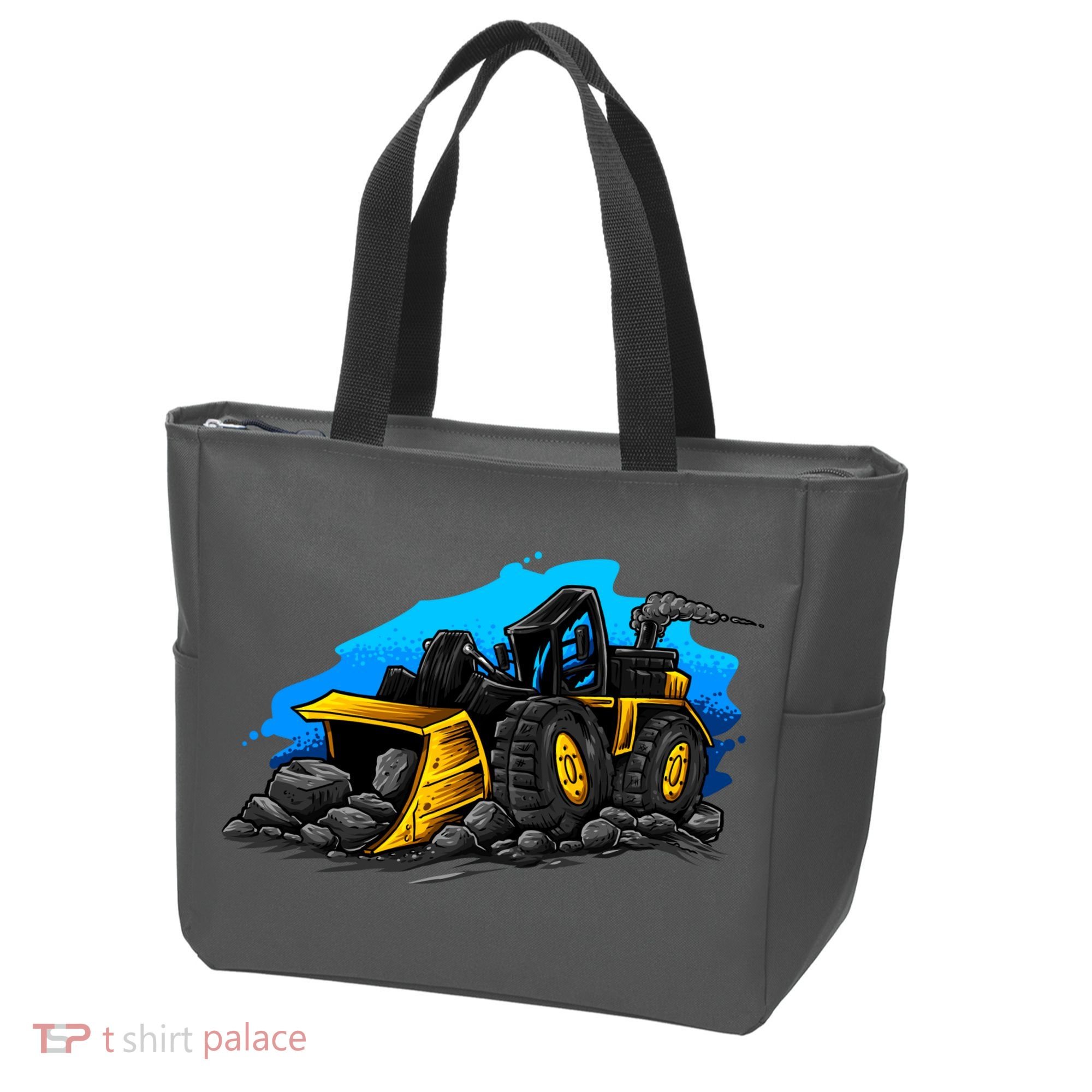 Cartoon Bulldozer Tote Bag