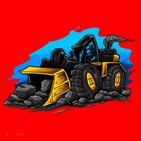 Cartoon Bulldozer Santa Hat thumb 1