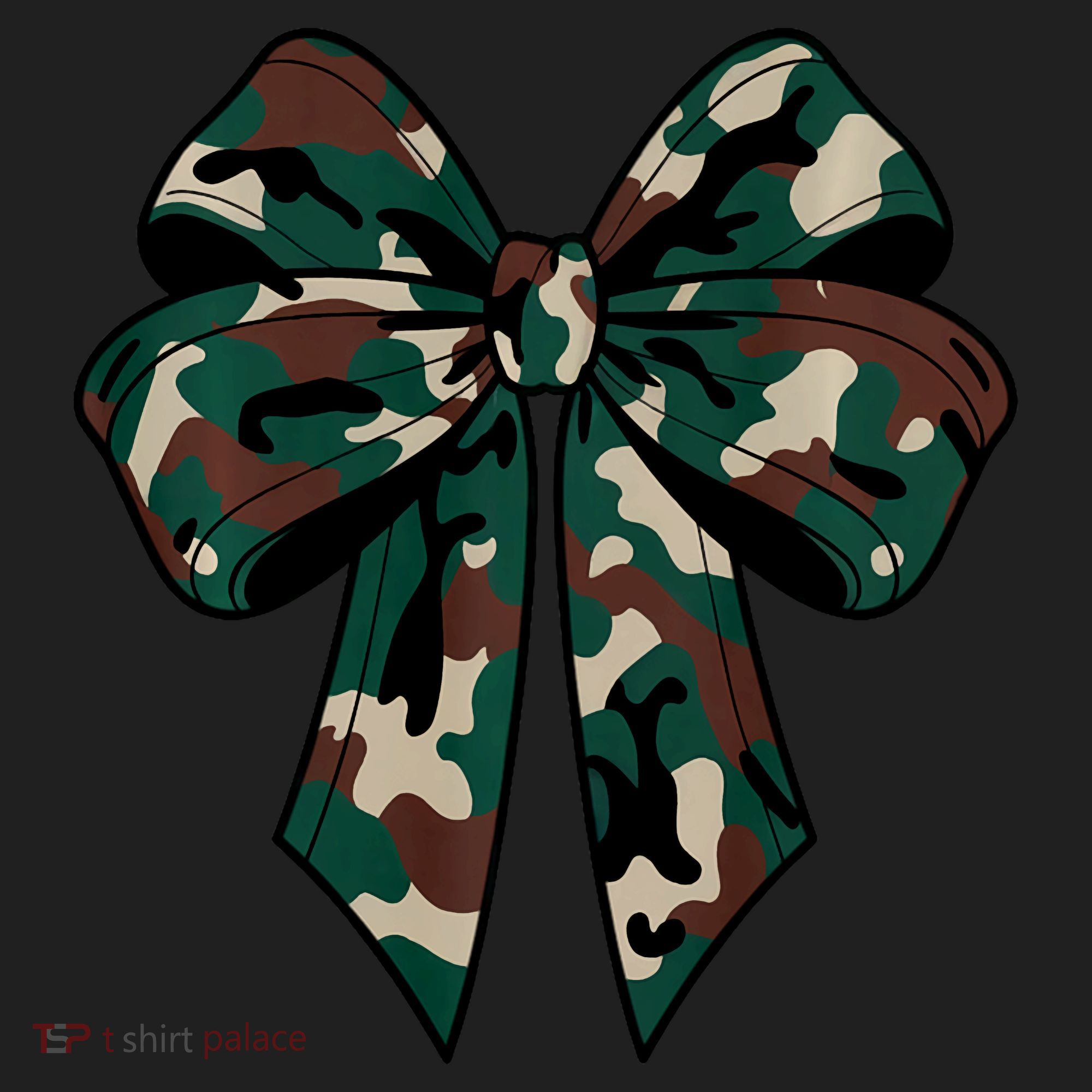 Coquette Bow Camouflage Golf Towel