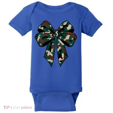 Coquette Bow Camouflage Baby Bodysuit