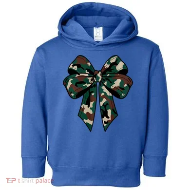 Coquette Bow Camouflage Toddler Hoodie