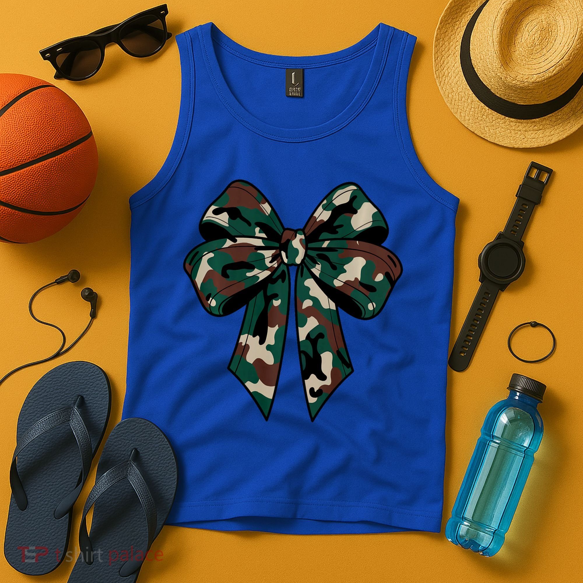 Coquette Bow Camouflage Tank Top