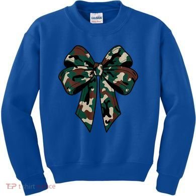 Coquette Bow Camouflage Kids Sweatshirt