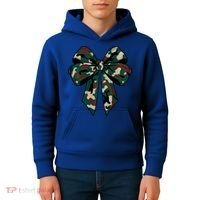 Coquette Bow Camouflage Kids Hoodie thumb 4