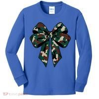 Coquette Bow Camouflage Kids Long Sleeve Shirt thumb 0