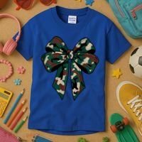 Coquette Bow Camouflage Kids T-Shirt thumb 3