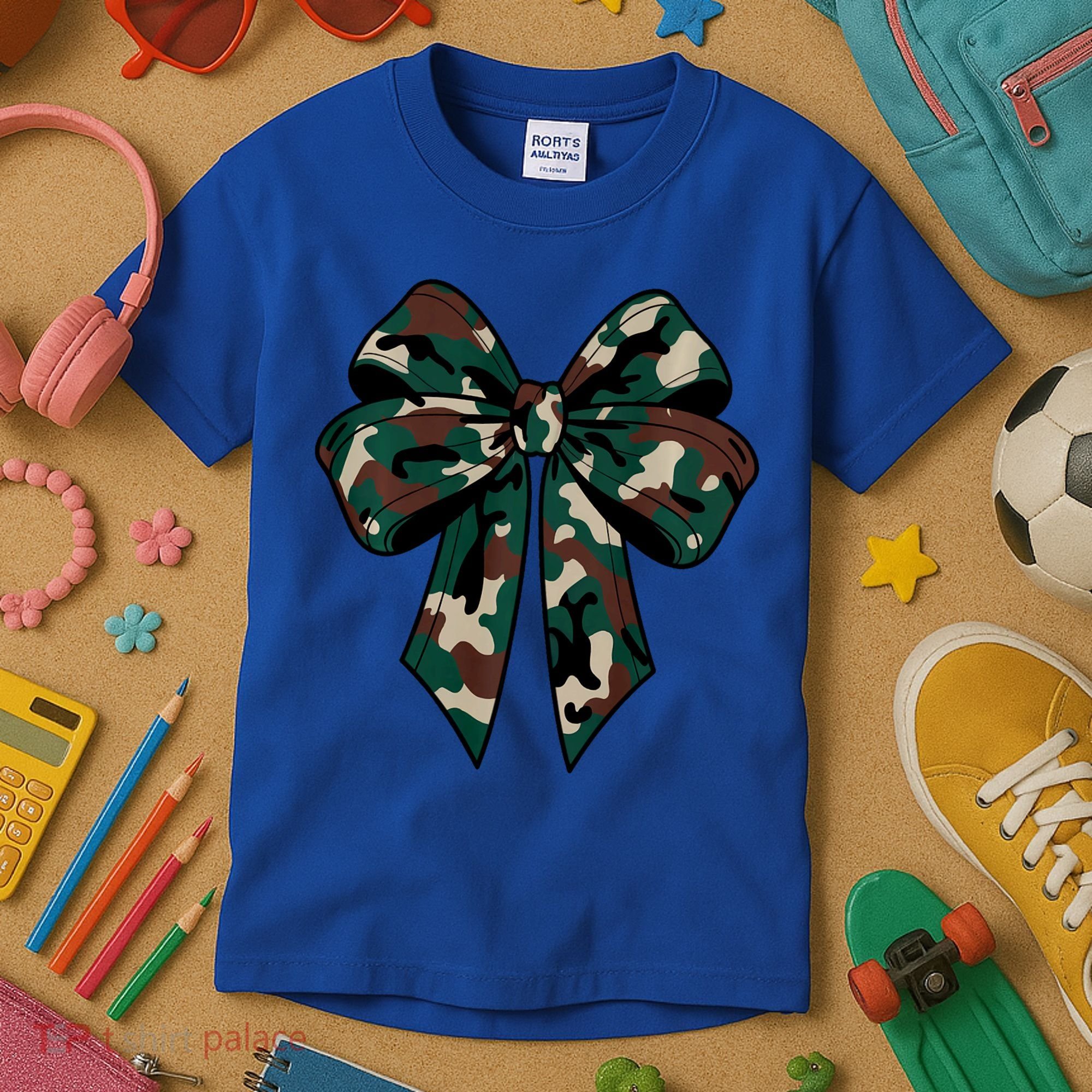 Coquette Bow Camouflage Kids T-Shirt