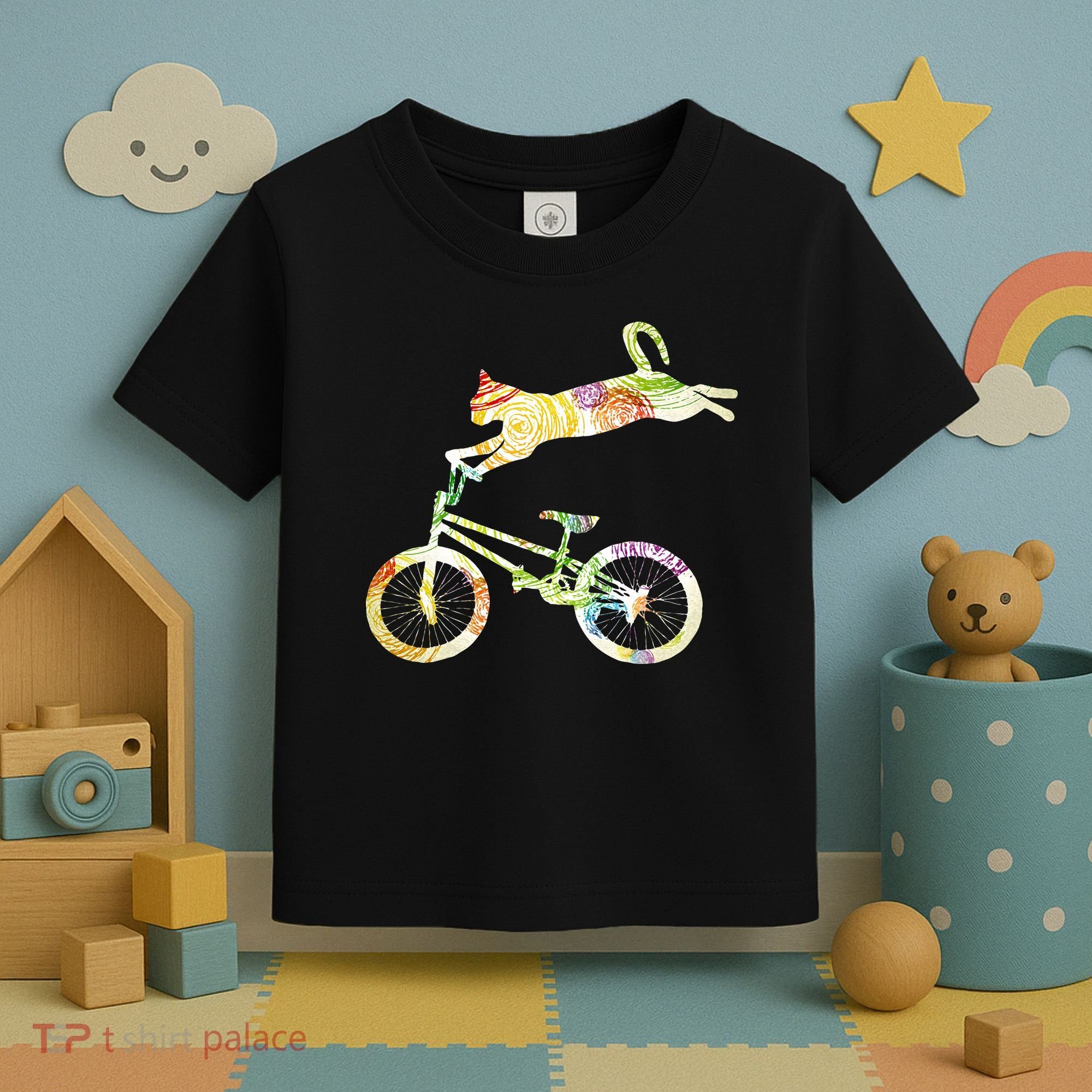 Cat Bike Cycling Bicycle Your Gift Collection Toddler T-Shirt