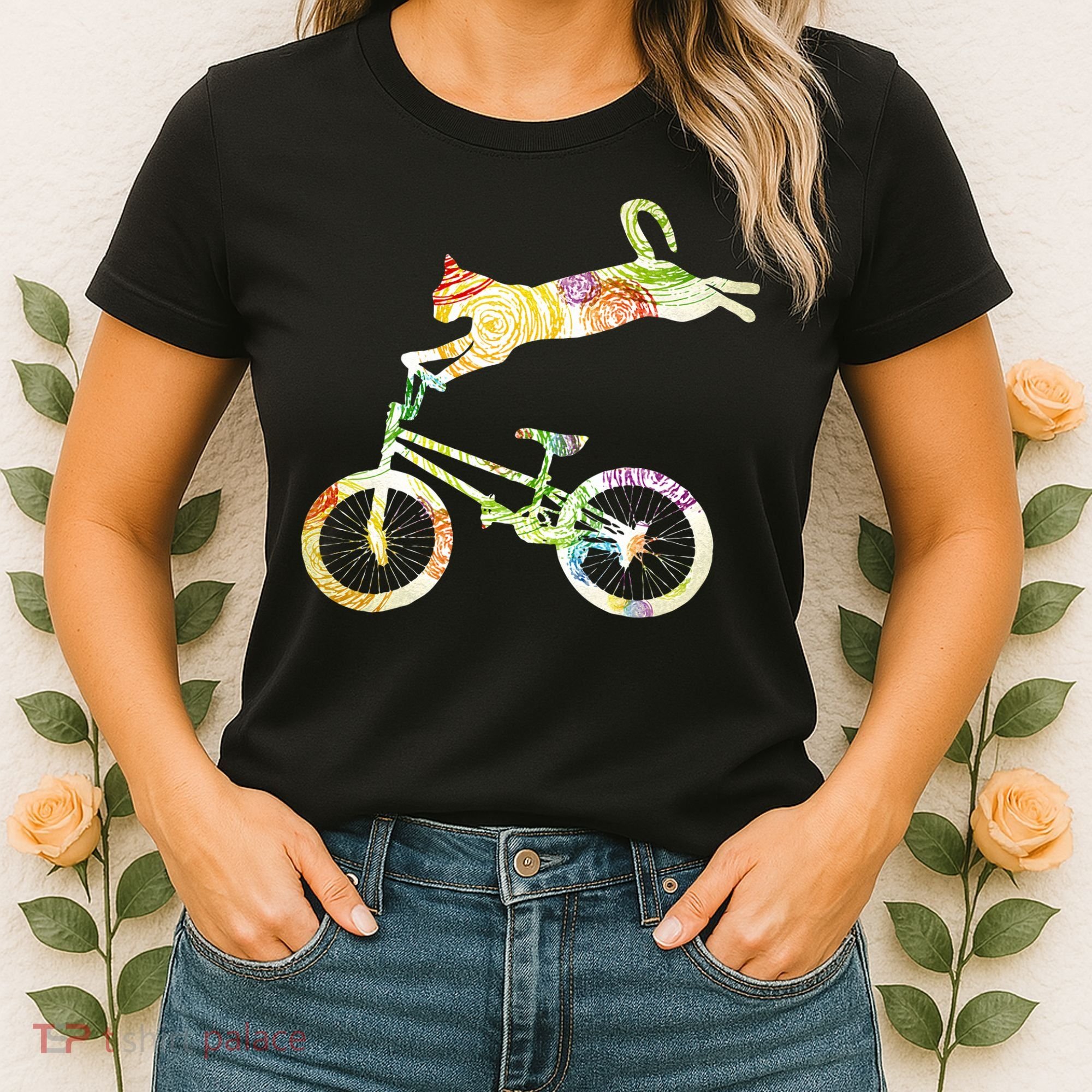 Cat Bike Cycling Bicycle Your Gift Collection Women's T-Shirt