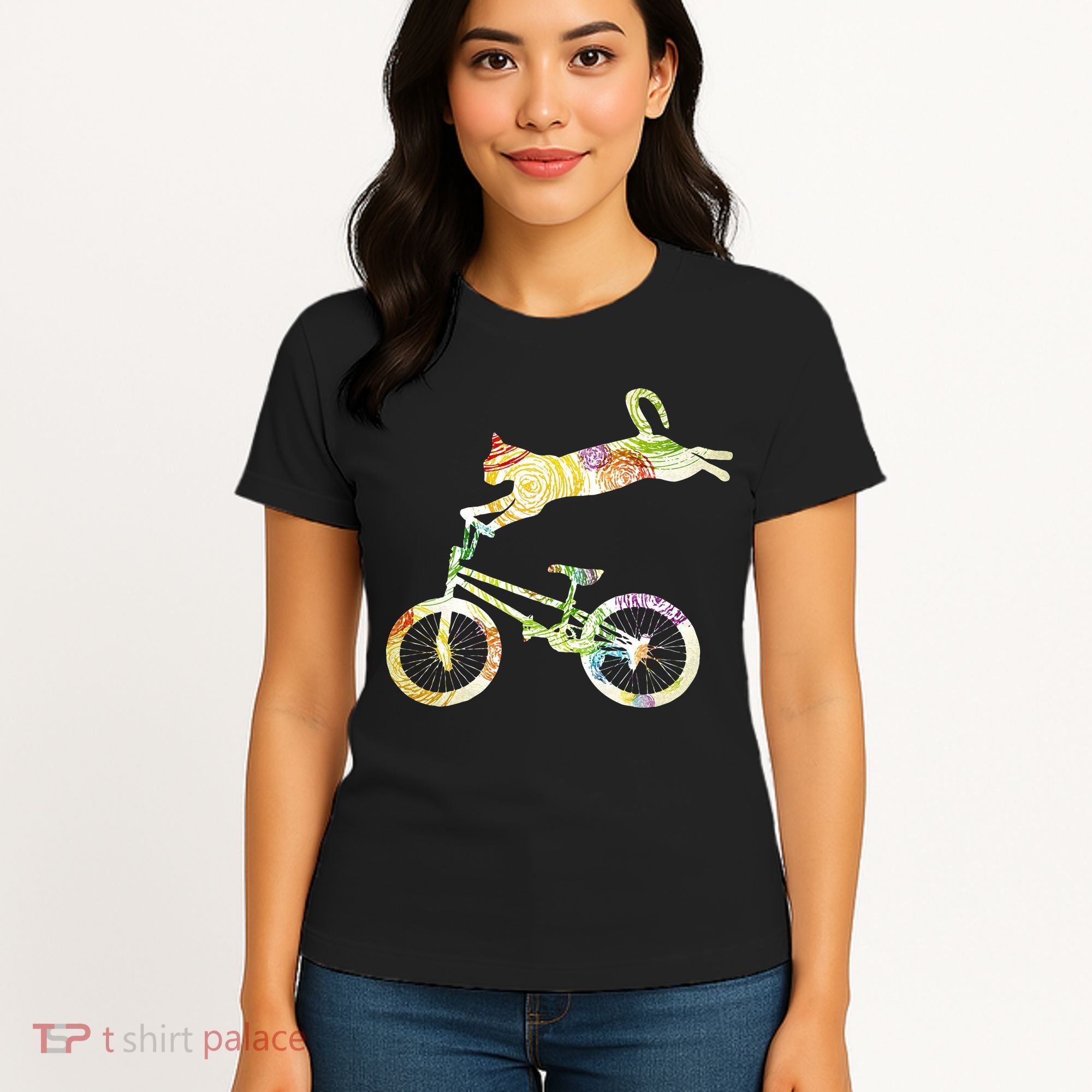 Cat Bike Cycling Bicycle Your Gift Collection Women's T-Shirt