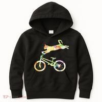 Cat Bike Cycling Bicycle Your Gift Collection Kids Hoodie thumb 0