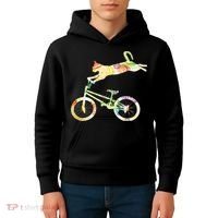 Cat Bike Cycling Bicycle Your Gift Collection Kids Hoodie thumb 4