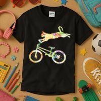 Cat Bike Cycling Bicycle Your Gift Collection Kids T-Shirt thumb 3