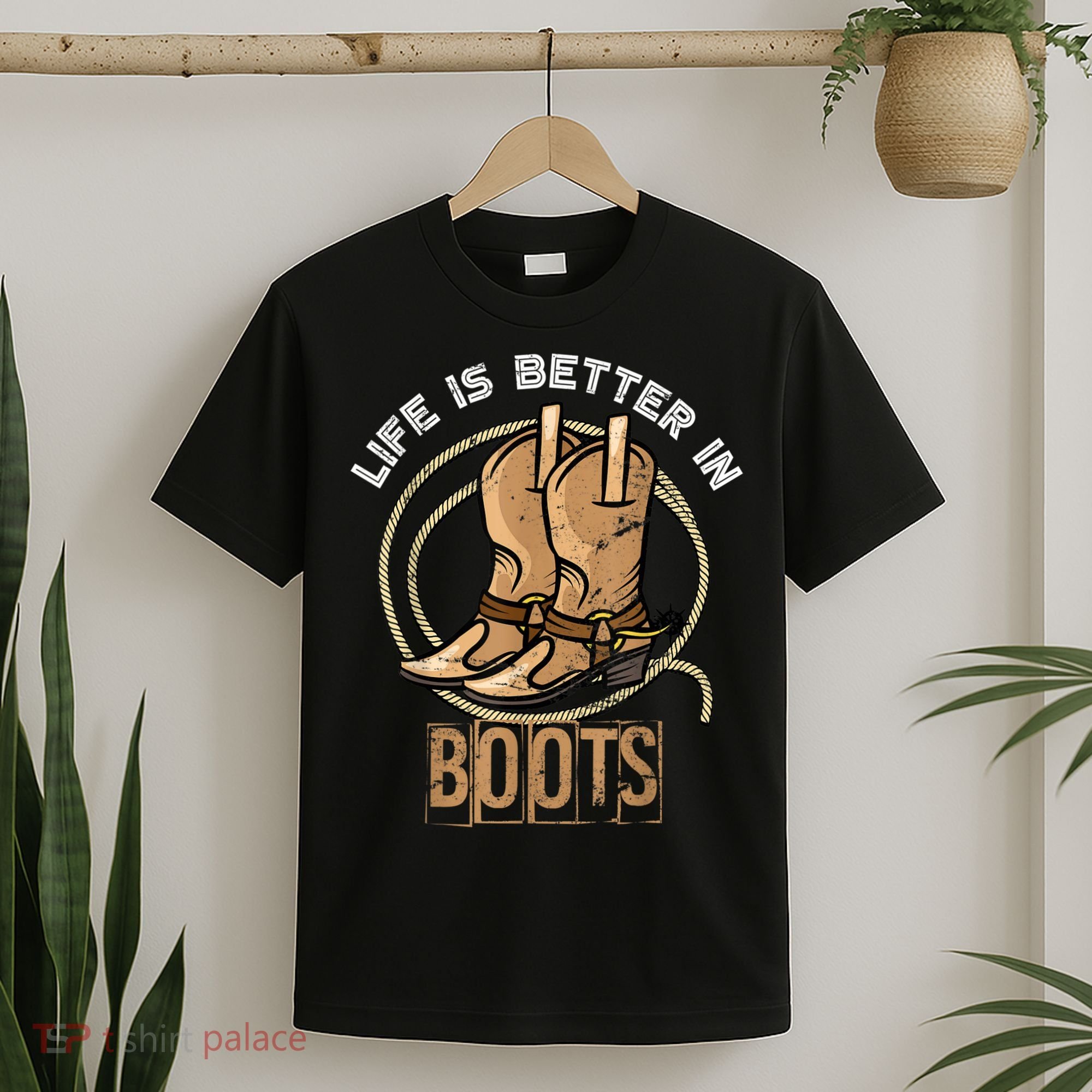 Cowboy Boots Country Cowboy Rodeo Men Western Cowboy T-Shirt