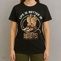 Cowboy Boots Country Cowboy Rodeo Men Western Cowboy T-Shirt thumb 4