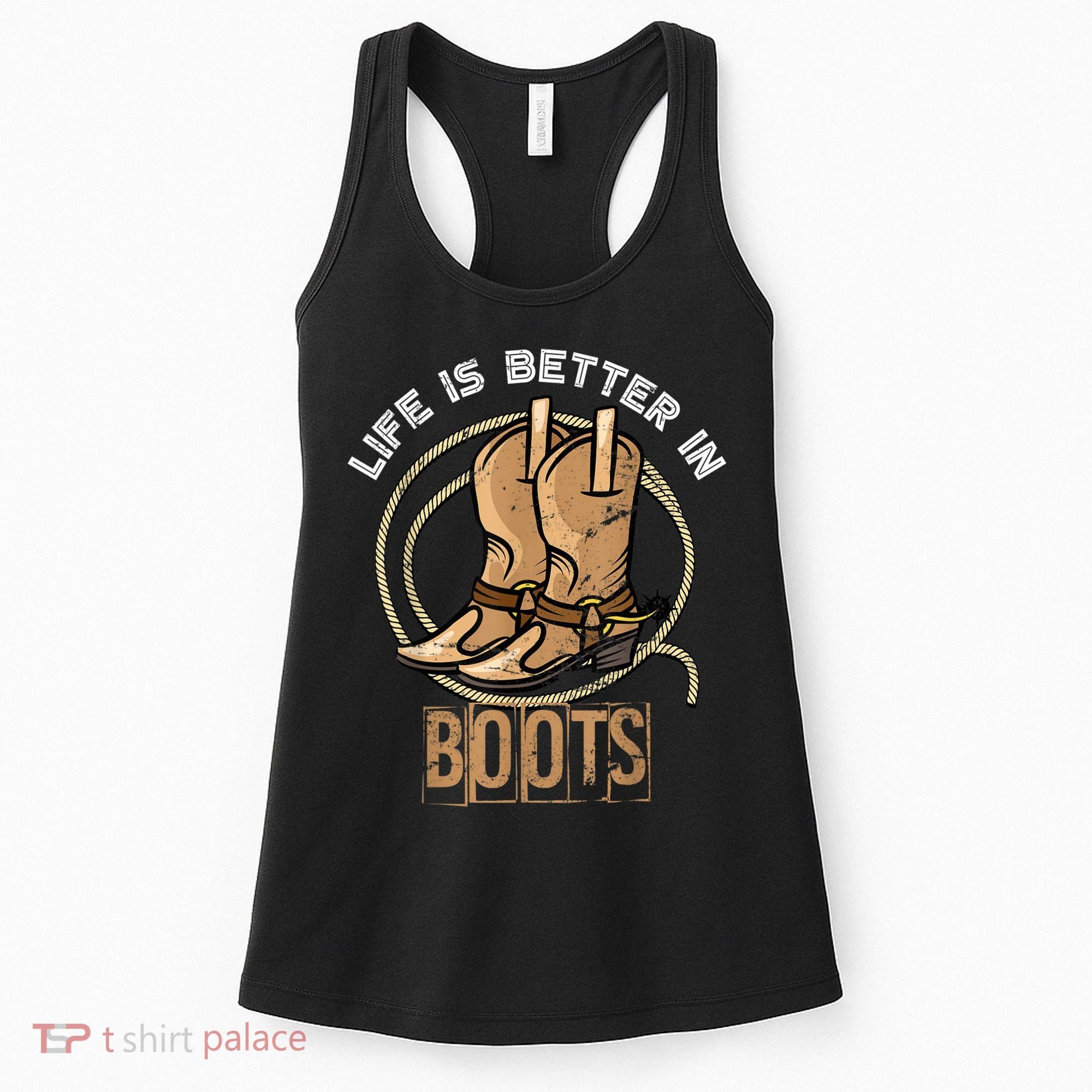 Cowboy Boots Country Cowboy Rodeo Men Western Cowboy Women's Tank Top