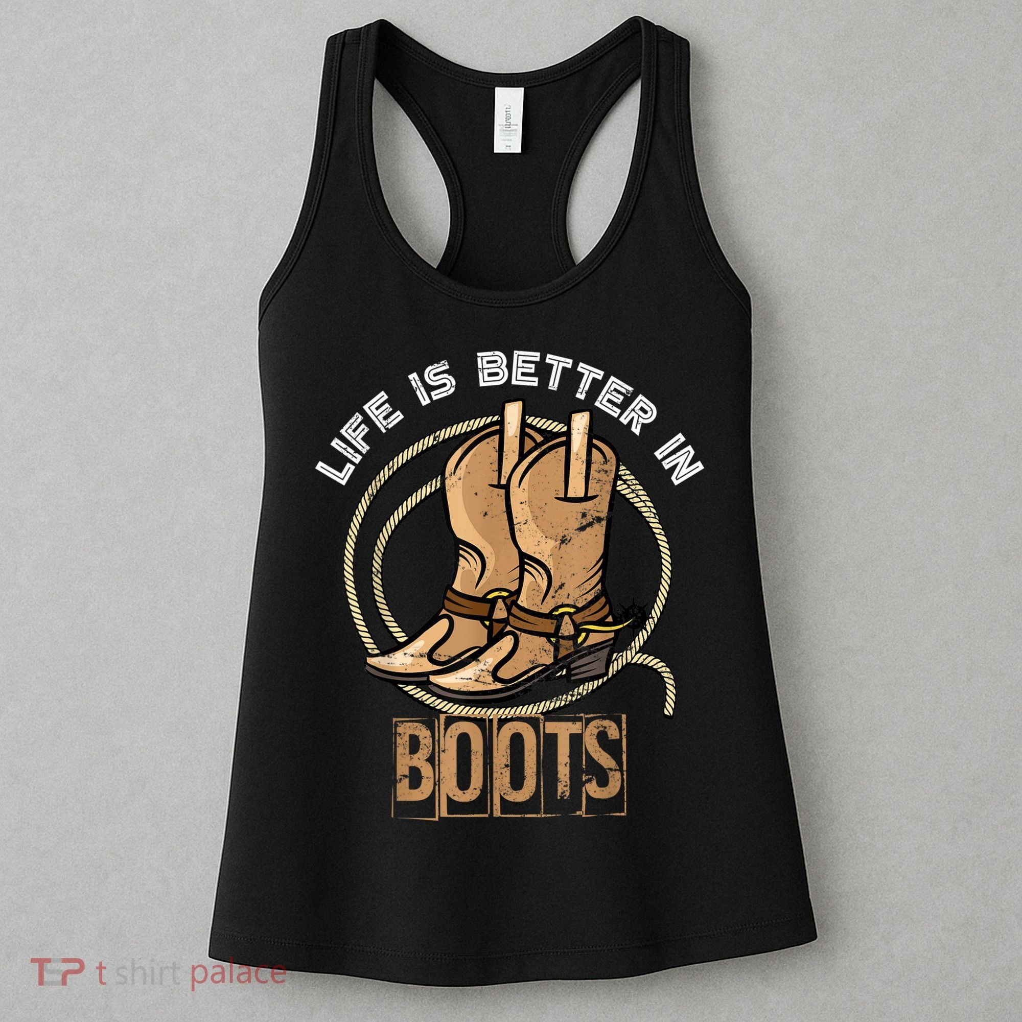Cowboy Boots Country Cowboy Rodeo Men Western Cowboy Women's Tank Top