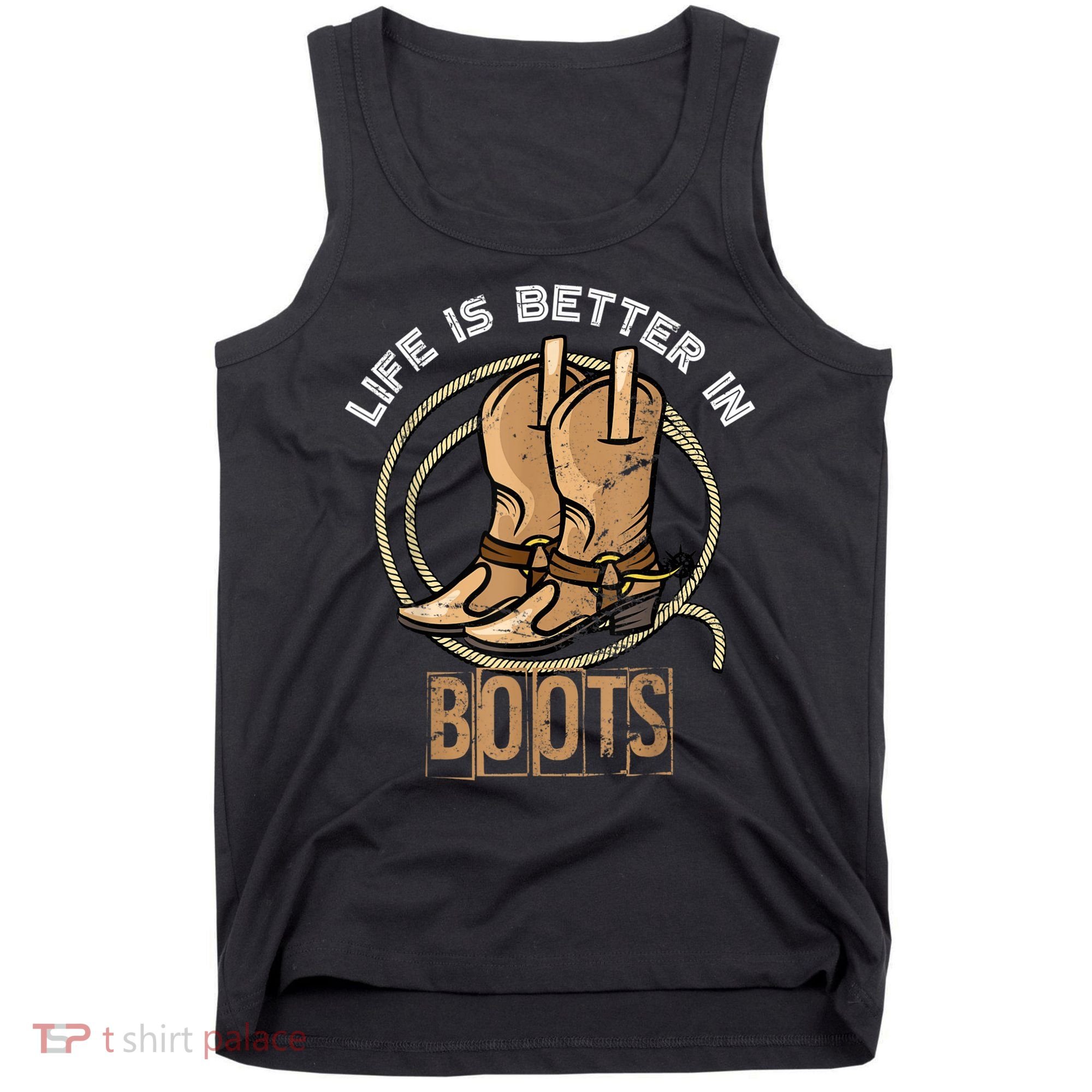 Cowboy Boots Country Cowboy Rodeo Men Western Cowboy Tank Top