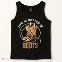 Cowboy Boots Country Cowboy Rodeo Men Western Cowboy Tank Top thumb 2