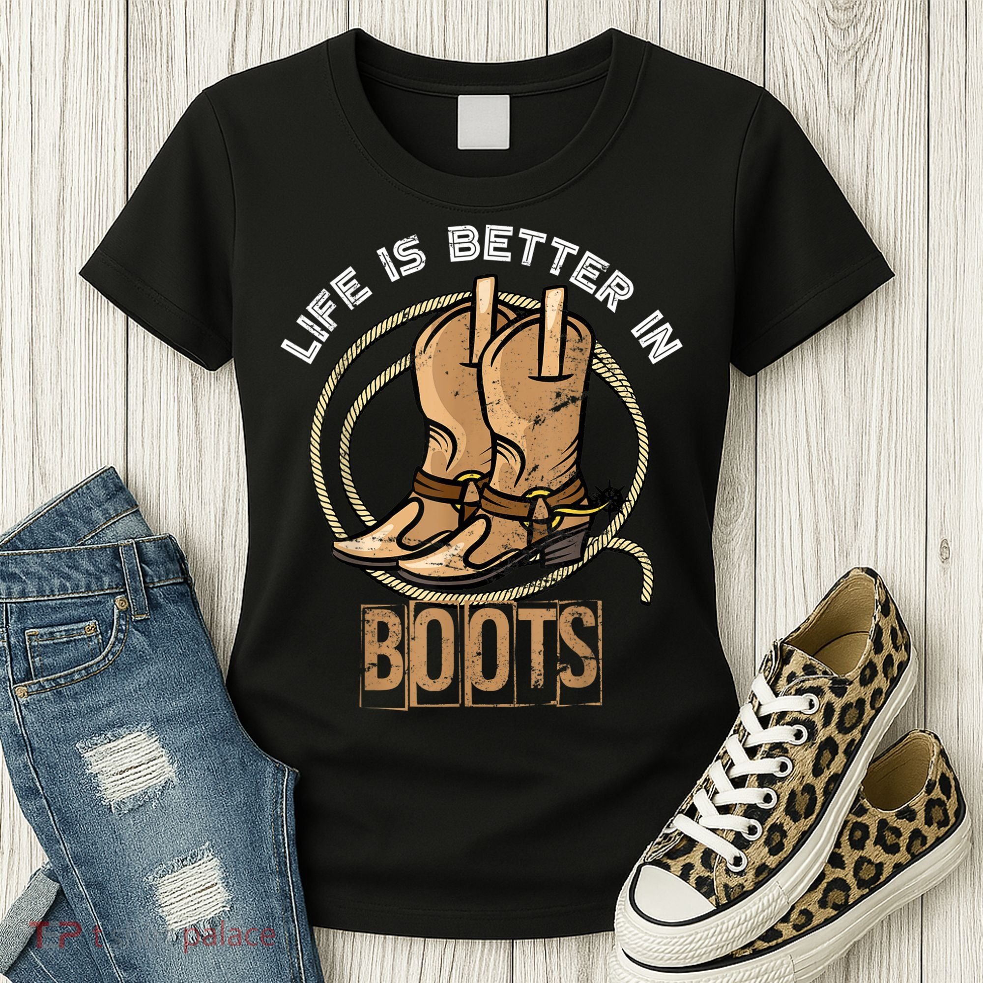 Cowboy Boots Country Cowboy Rodeo Men Western Cowboy Women's T-Shirt
