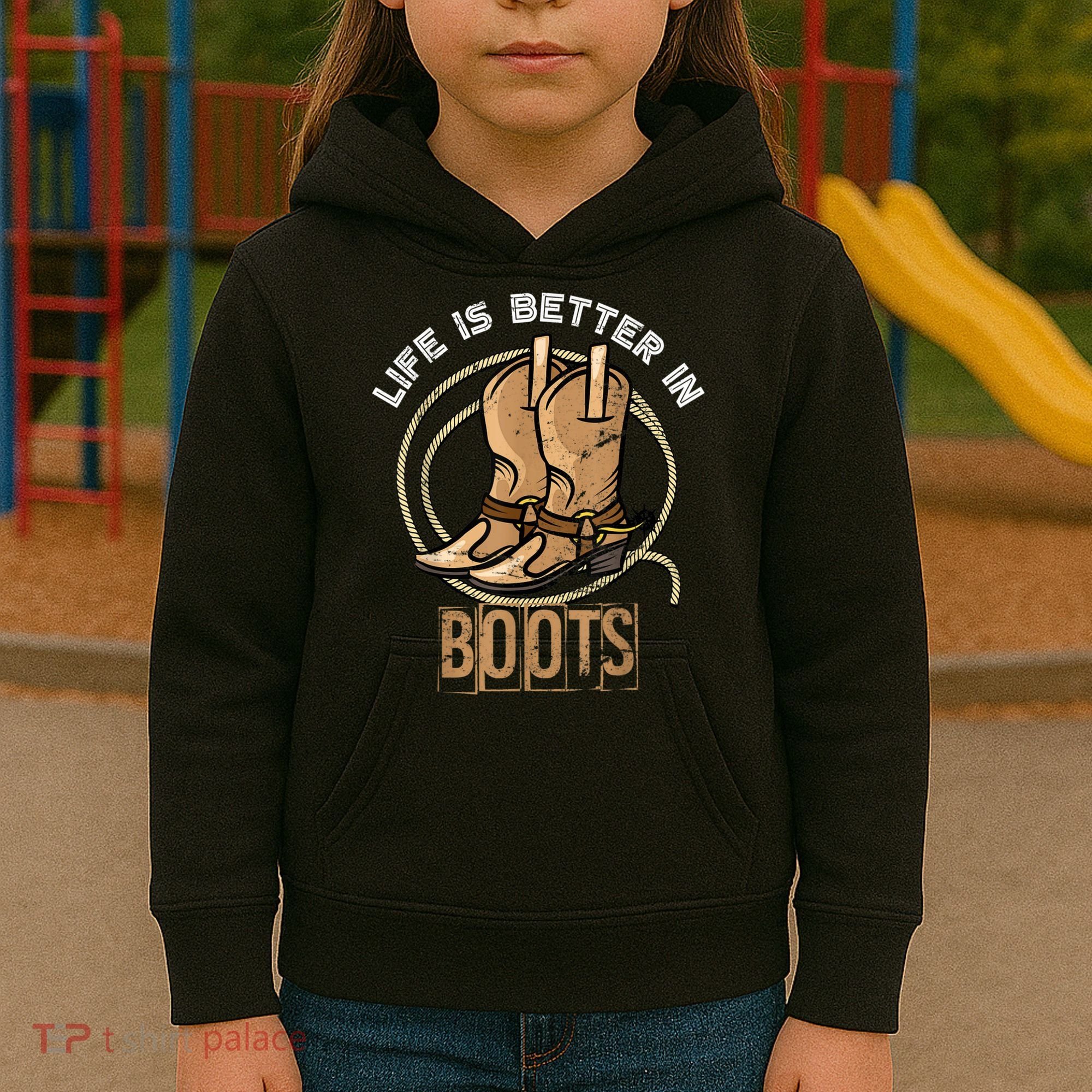 Cowboy Boots Country Cowboy Rodeo Men Western Cowboy Kids Hoodie