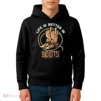 Cowboy Boots Country Cowboy Rodeo Men Western Cowboy Kids Hoodie thumb 4