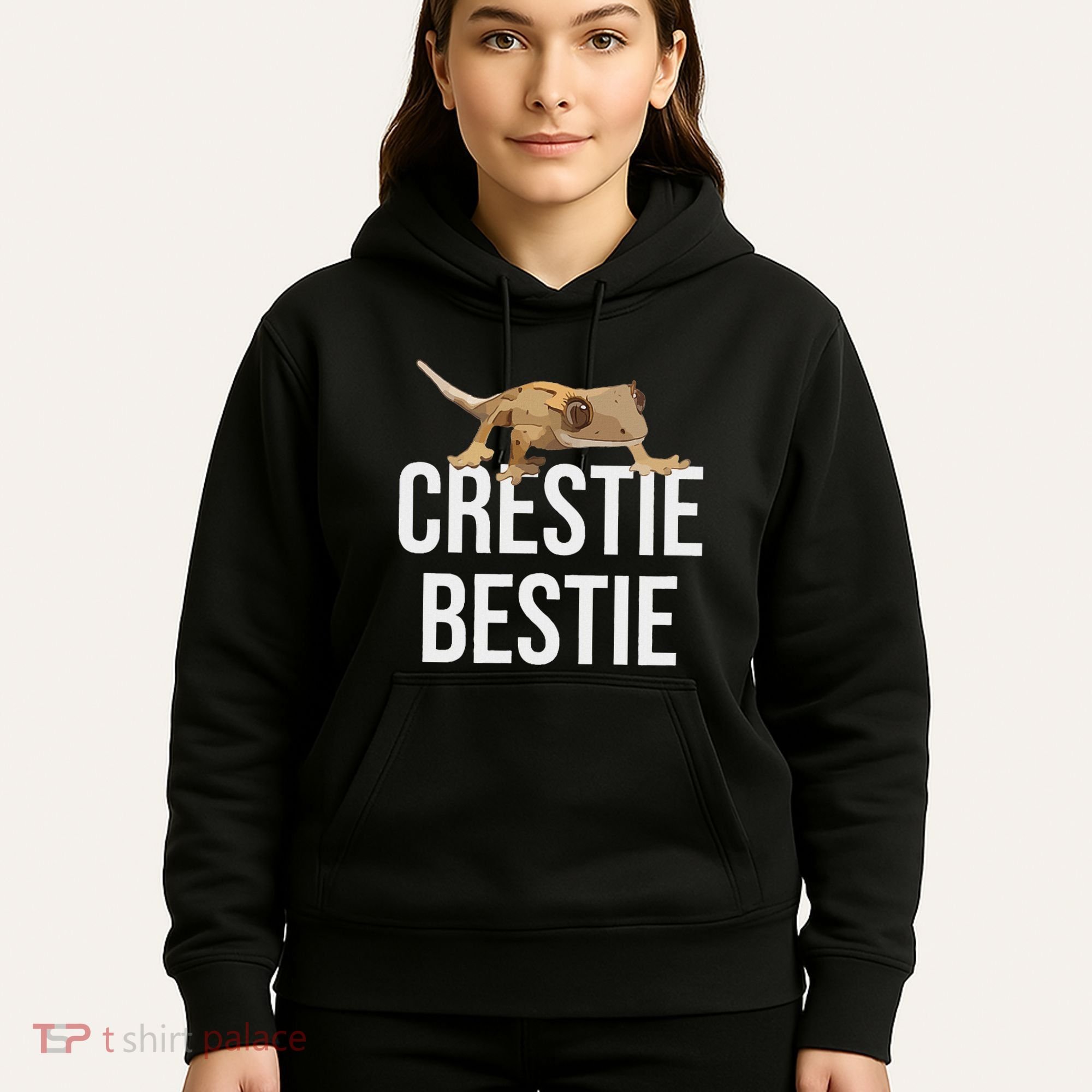 Crestie Bestie Crested Gecko Reptile Lizard Pet Lover Gift Hoodie