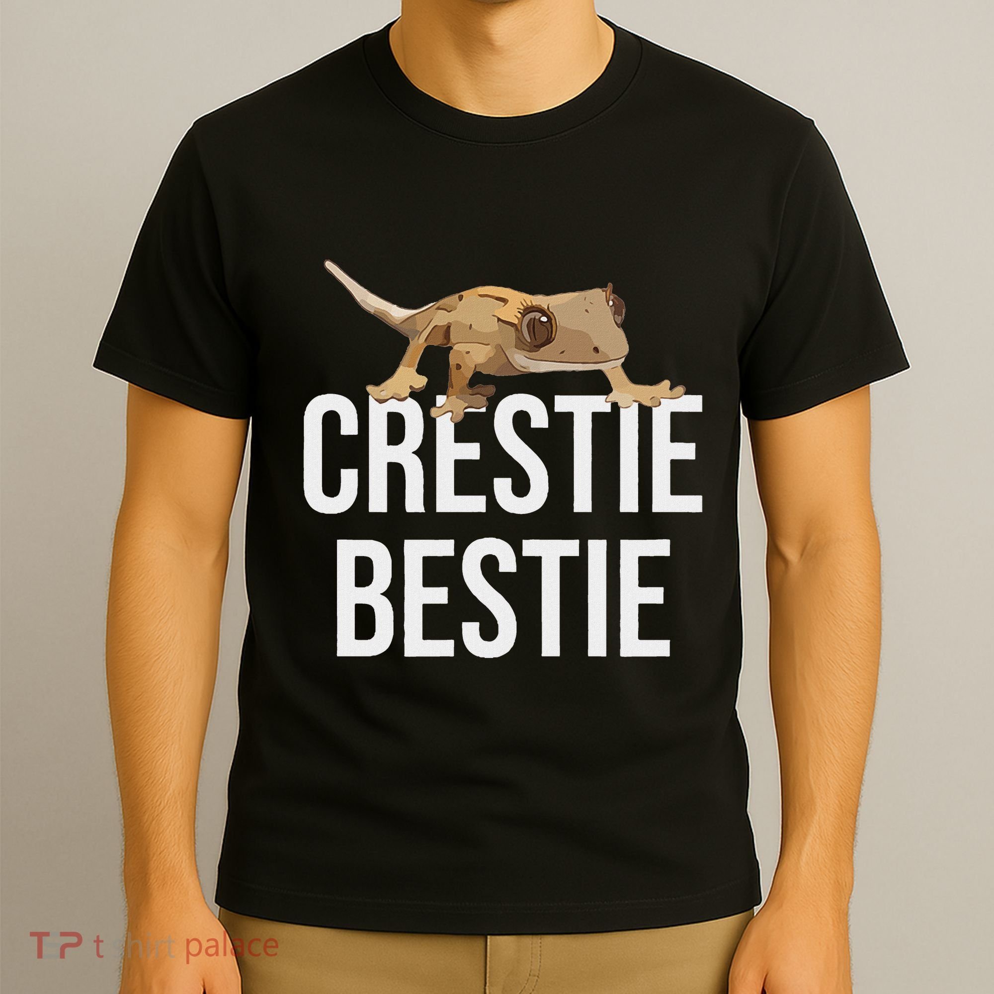 Crestie Bestie Crested Gecko Reptile Lizard Pet Lover Gift T-Shirt